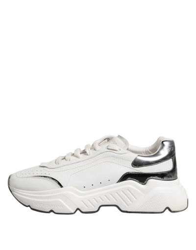Dolce & Gabbana Weiß Daymaster Leder Low Top Turnschuhe Schuhe