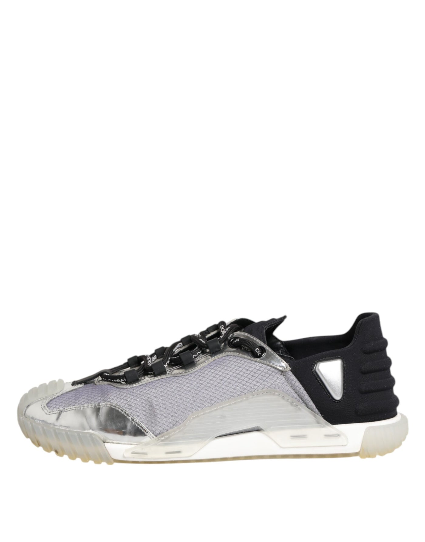 Dolce & Gabbana Schwarz Silber NS1 Männer Low Top Sneakers Schuhe