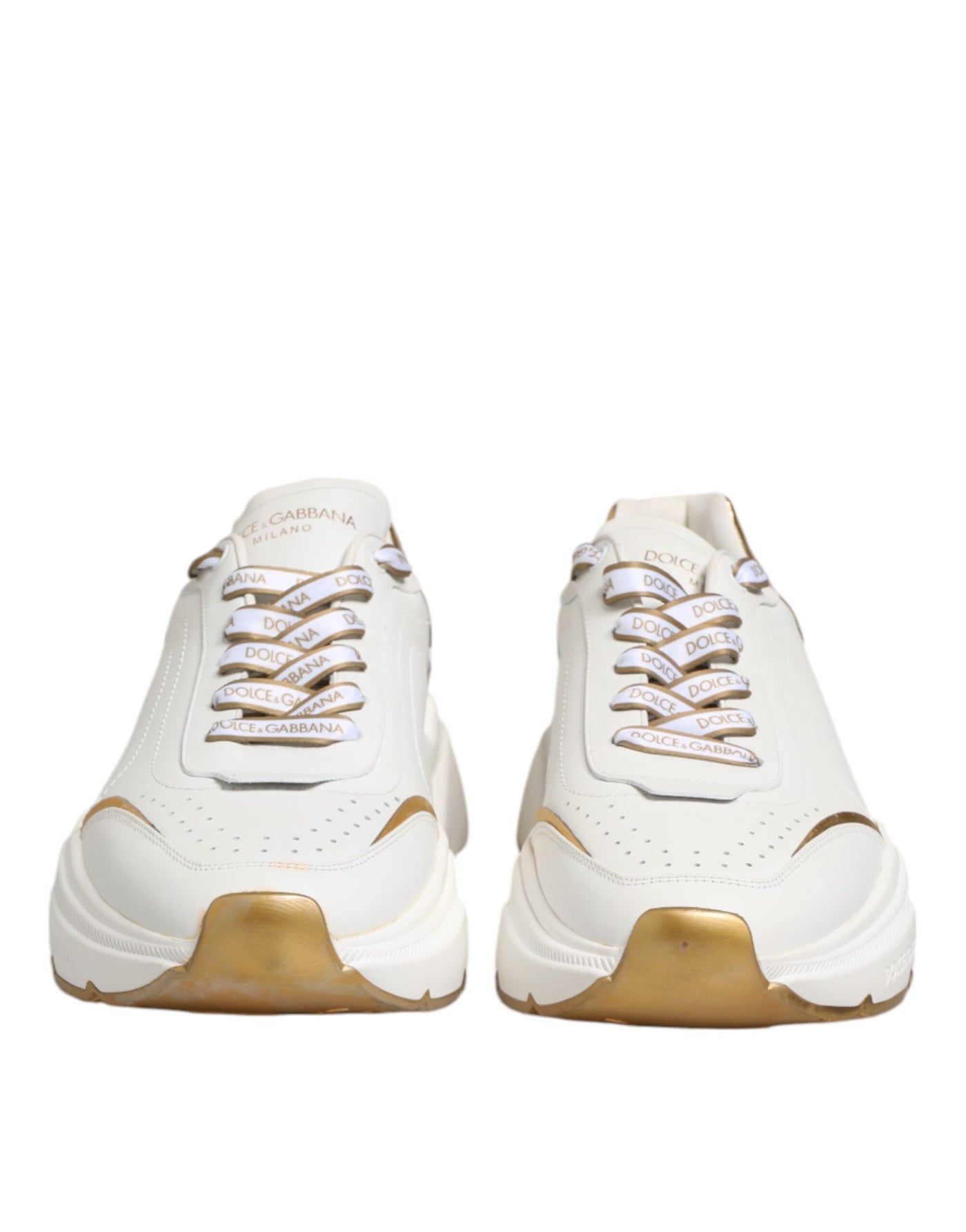 Dolce & Gabbana Weiß Logo Daymaster Low Top Turnschuhe Schuhe