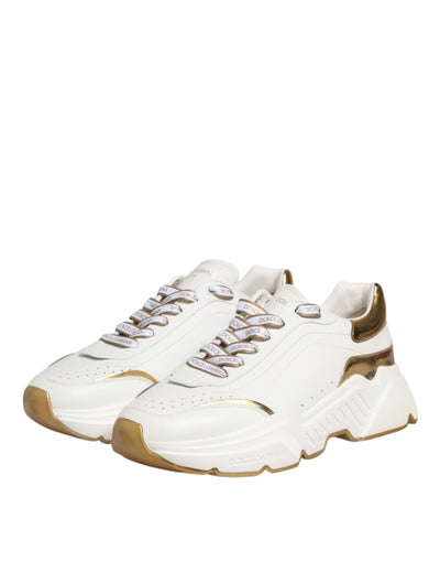Dolce & Gabbana Weiß Logo Daymaster Low Top Turnschuhe Schuhe
