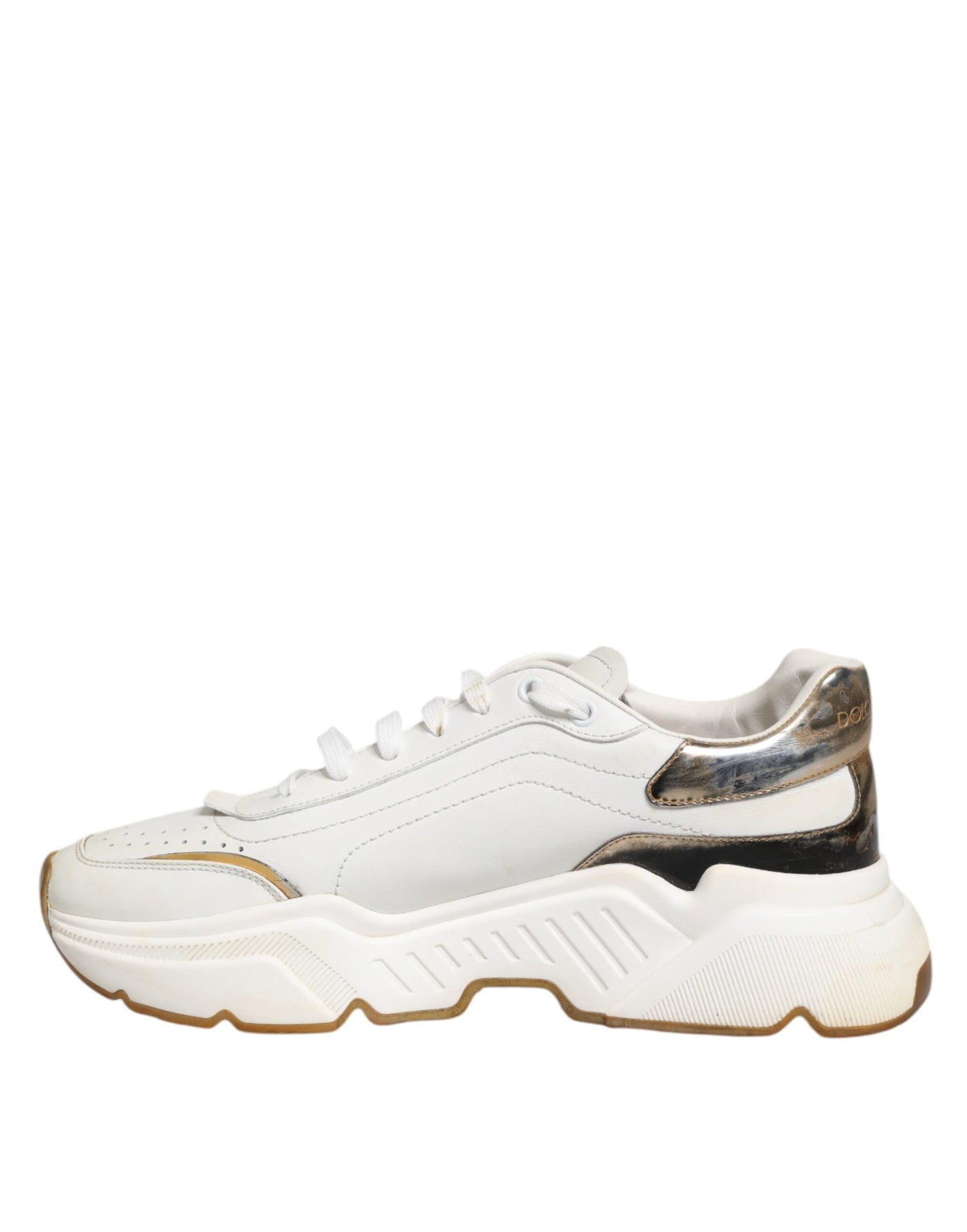 Dolce & Gabbana Weiß Daymaster Leder Low Top Turnschuhe Schuhe