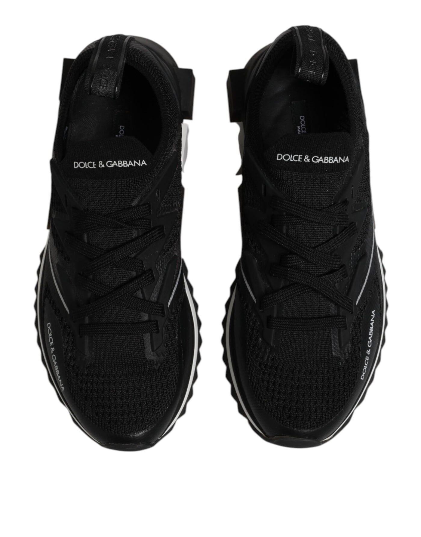 Dolce & Gabbana Schwarz SORRENTO Lace Up Männer Turnschuhe Schuhe
