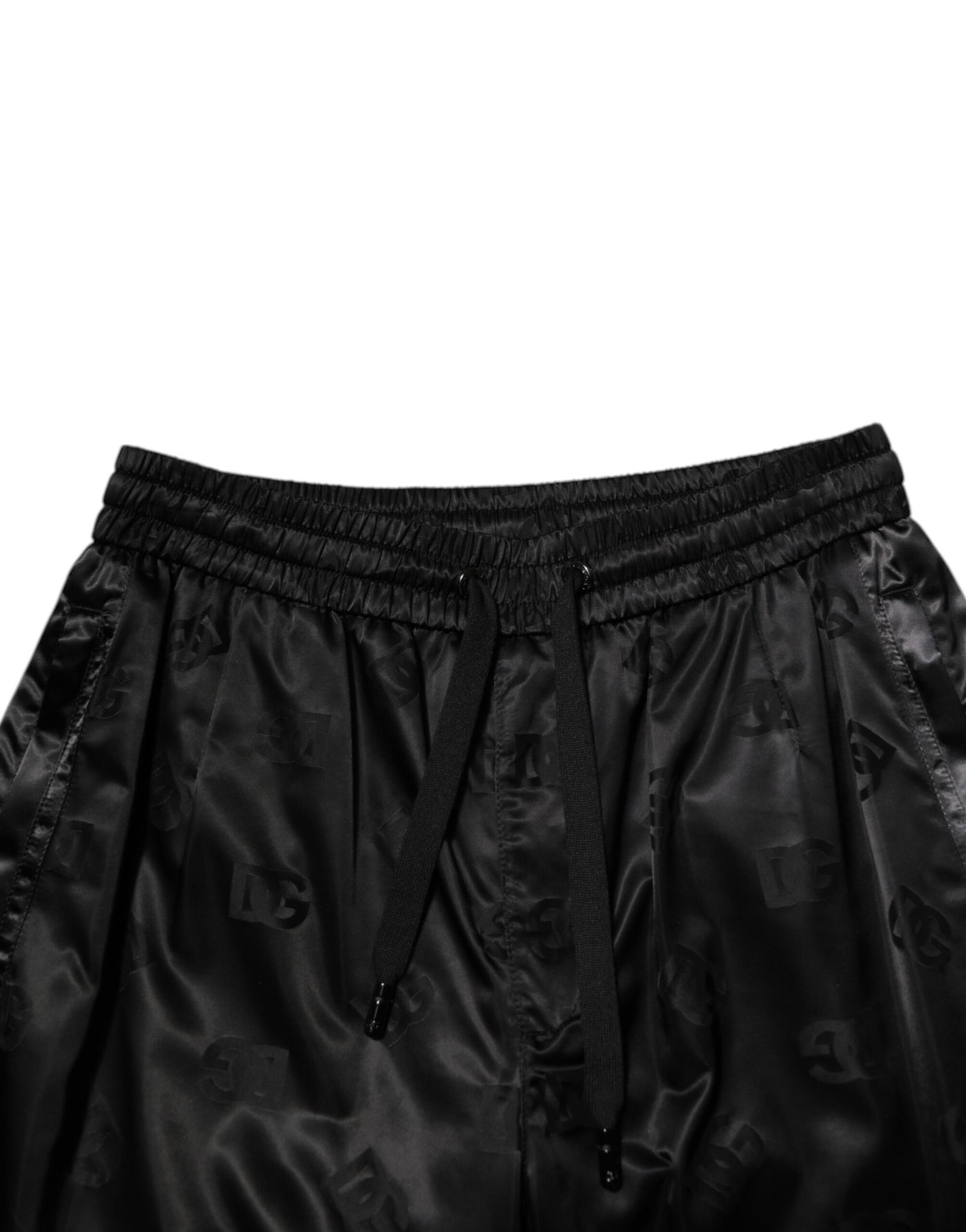 Dolce & Gabbana Schwarze Logo DG Print Herren Jogger Sweatpants Hosen