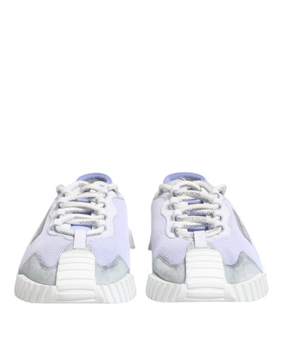 Dolce & Gabbana Lila Weiß NS1 Lace Up Low Top Sneakers Schuhe