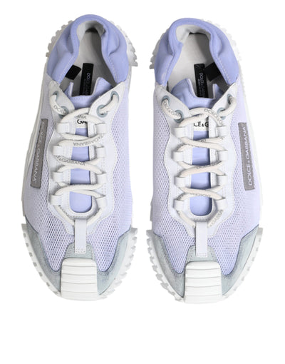 Dolce & Gabbana Lila Weiß NS1 Lace Up Low Top Sneakers Schuhe