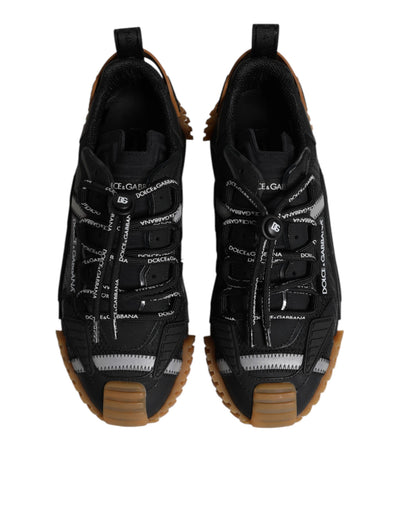 Dolce & Gabbana Schwarz Logo Lace Up Low Top NS1 Turnschuhe Schuhe