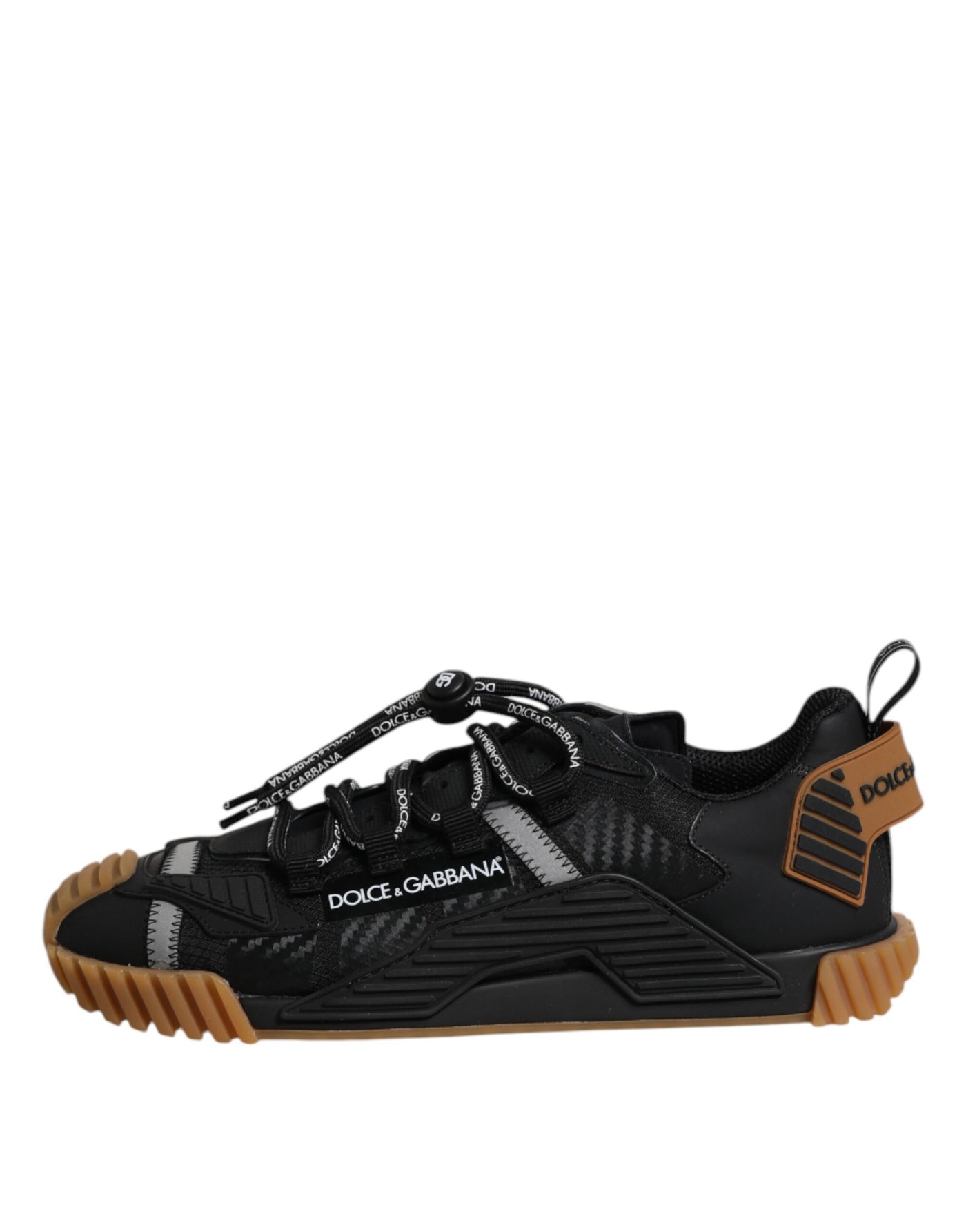 Dolce & Gabbana Schwarz Logo Lace Up Low Top NS1 Turnschuhe Schuhe