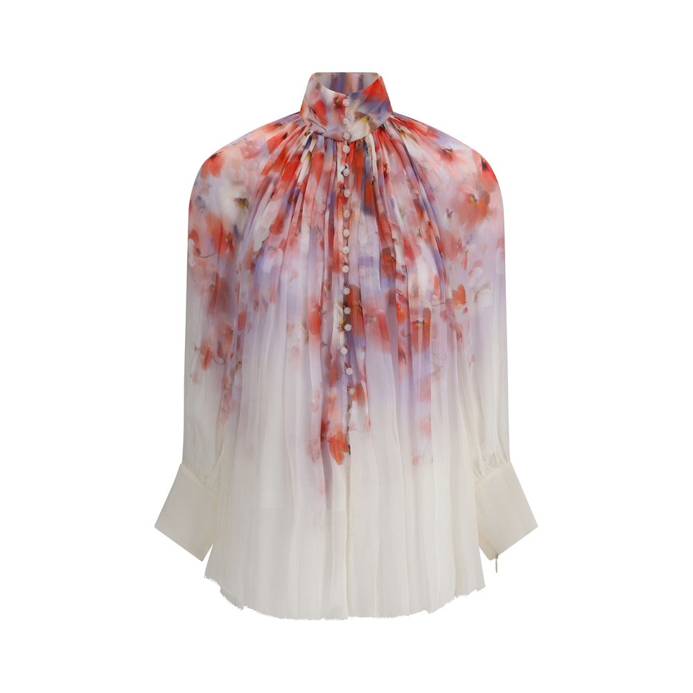 Zimmermann Crush-Bluse mit Blumendruck