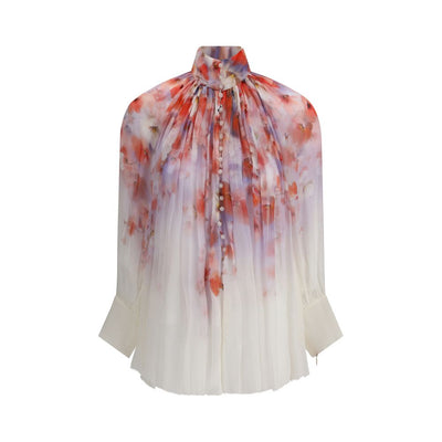 Zimmermann Crush-Bluse mit Blumendruck