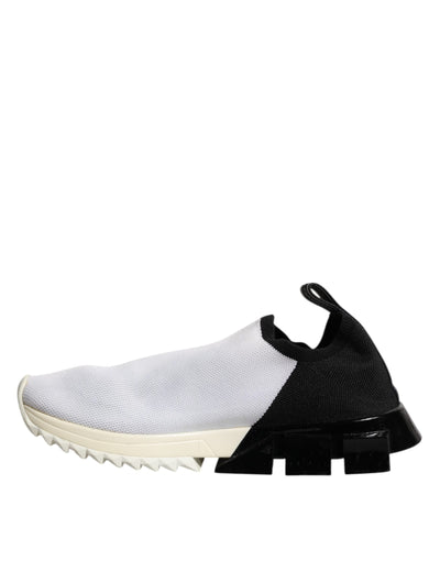 Dolce & Gabbana Weiß Schwarz Low Top Sorrento Turnschuhe Schuhe