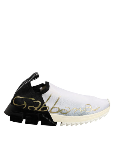 Dolce & Gabbana Weiß Schwarz Low Top Sorrento Turnschuhe Schuhe