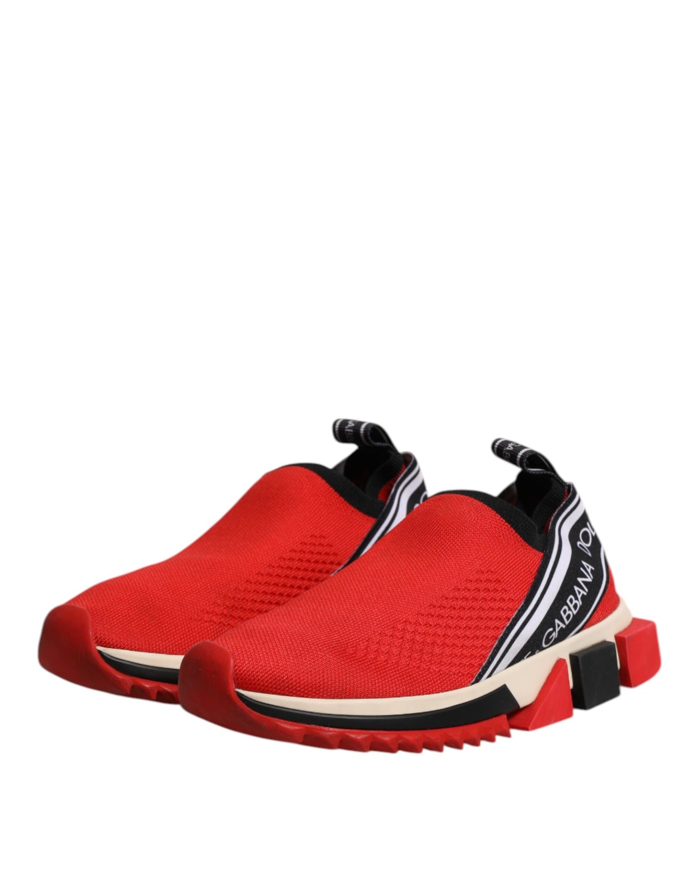 Dolce & Gabbana Rot Sorrento Slip On Low Top Turnschuhe Schuhe