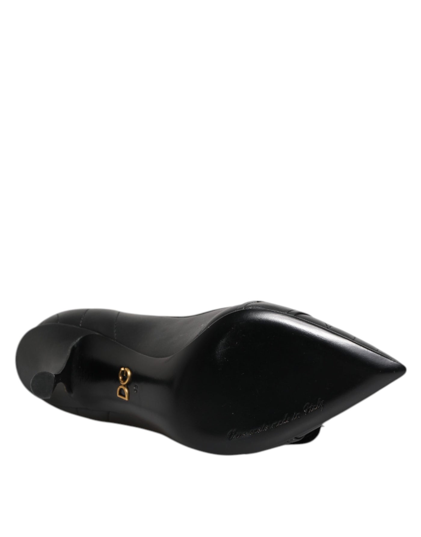 Dolce & Gabbana Schwarz Devotion Leder Heels Pumps Schuhe