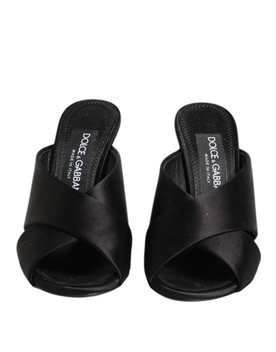Dolce & Gabbana Schwarz Keira Barock Hochhackige Sandalen Schuhe
