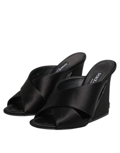 Dolce & Gabbana Schwarz Keira Barock Hochhackige Sandalen Schuhe