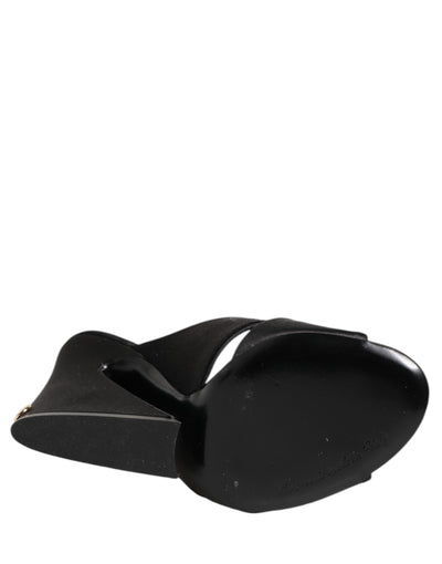 Dolce & Gabbana Schwarz Keira Barock Hochhackige Sandalen Schuhe
