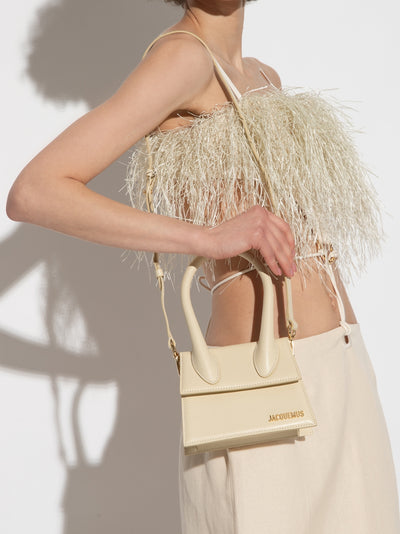 Jacquemus Le Chiquito Moyen Elfenbein Tasche