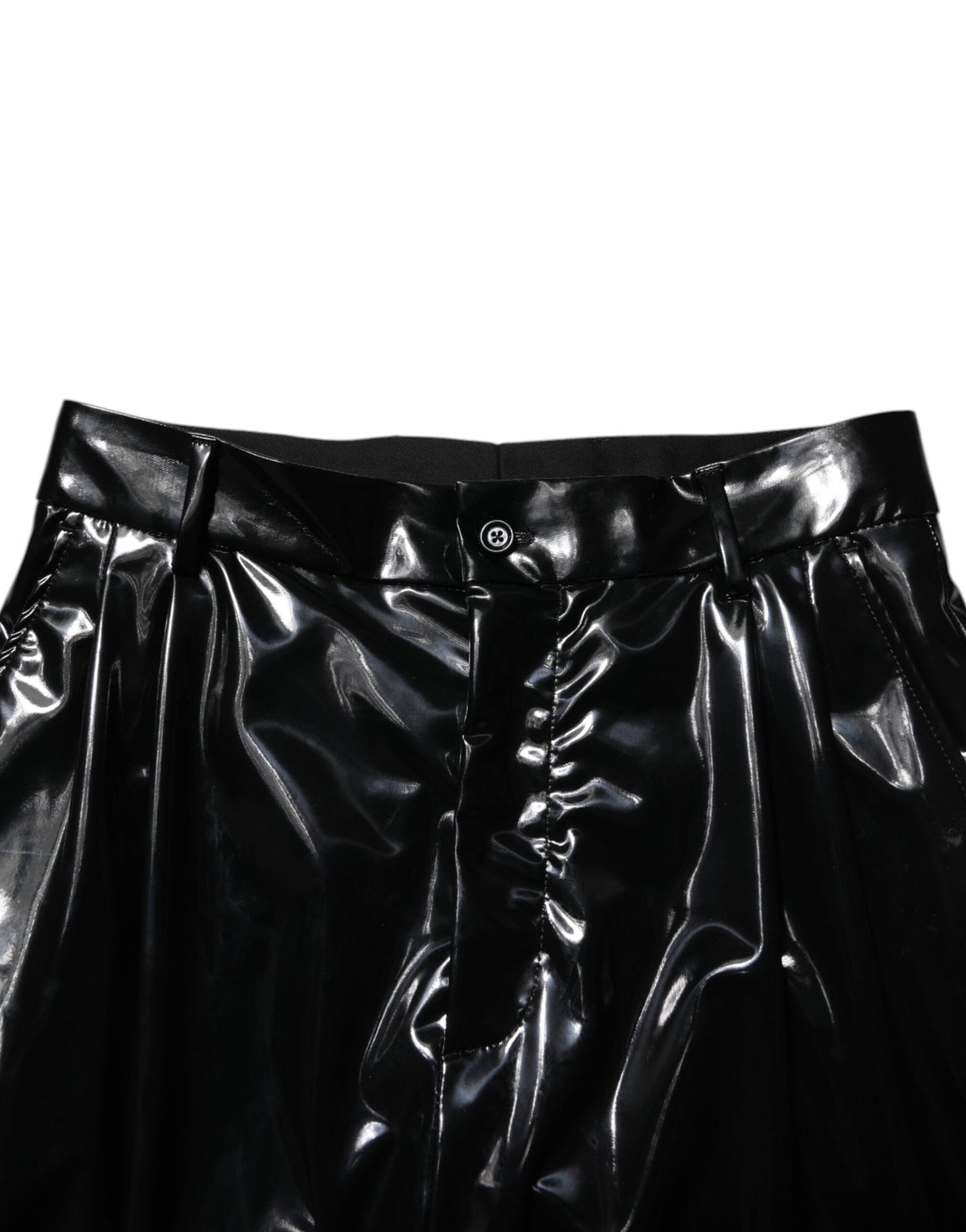Dolce & Gabbana Schwarze Polyester Mid Waist Herren Hosen Hosen