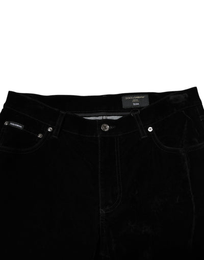 Dolce & Gabbana Schwarze Baumwolle Männer Kleid Formale Hose Hose