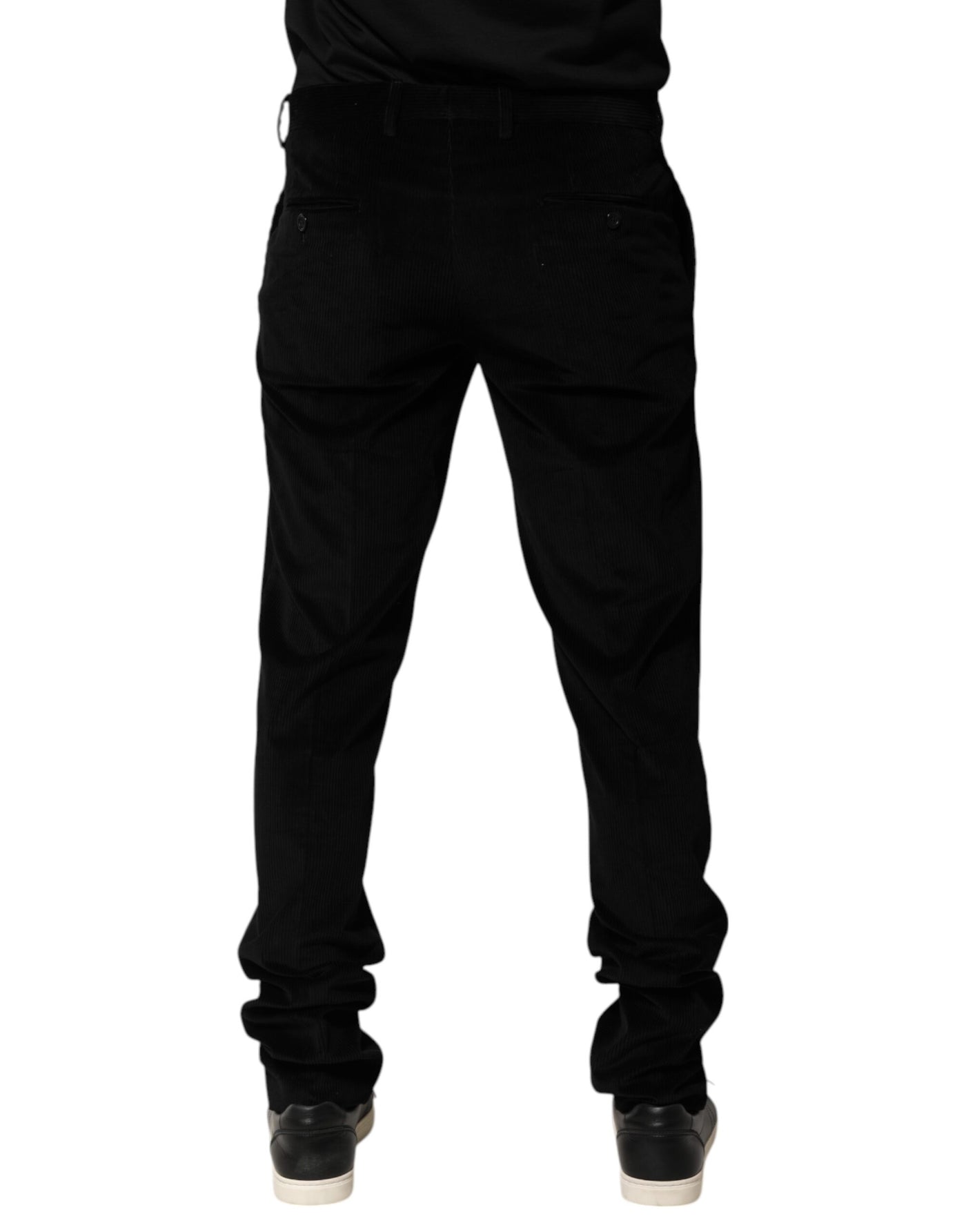 Dolce & Gabbana Schwarze Baumwolle Männer Kleid Formale Hose Hose