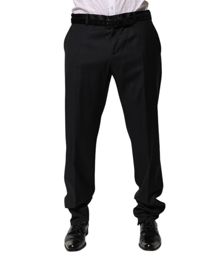 Dolce & Gabbana Schwarze Wolle Herren Formal Dress Hosen Hosen
