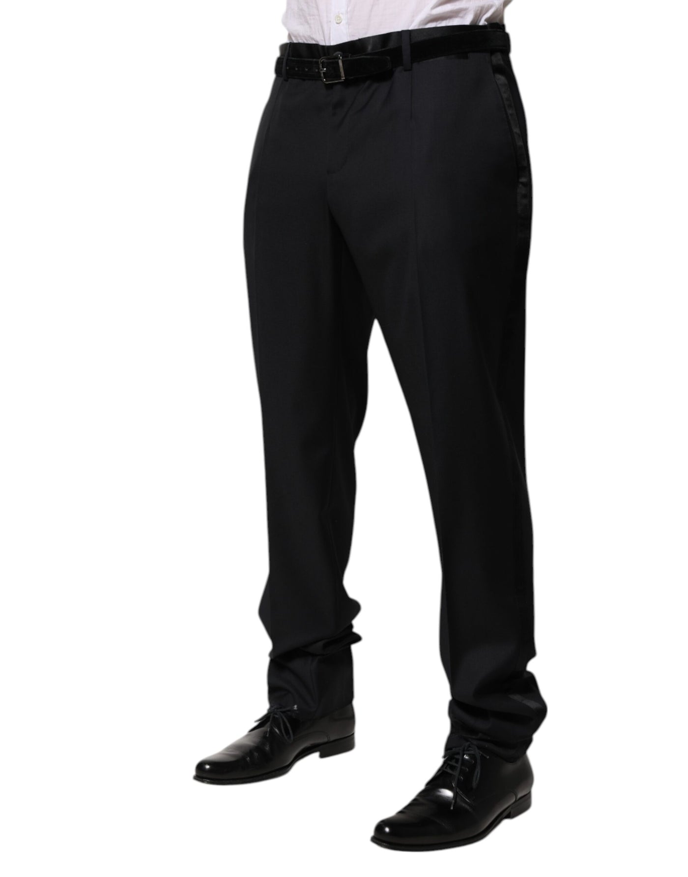 Dolce & Gabbana Schwarze Wolle Herren Formal Dress Hosen Hosen