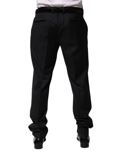 Dolce & Gabbana Schwarze Wolle Herren Formal Dress Hosen Hosen