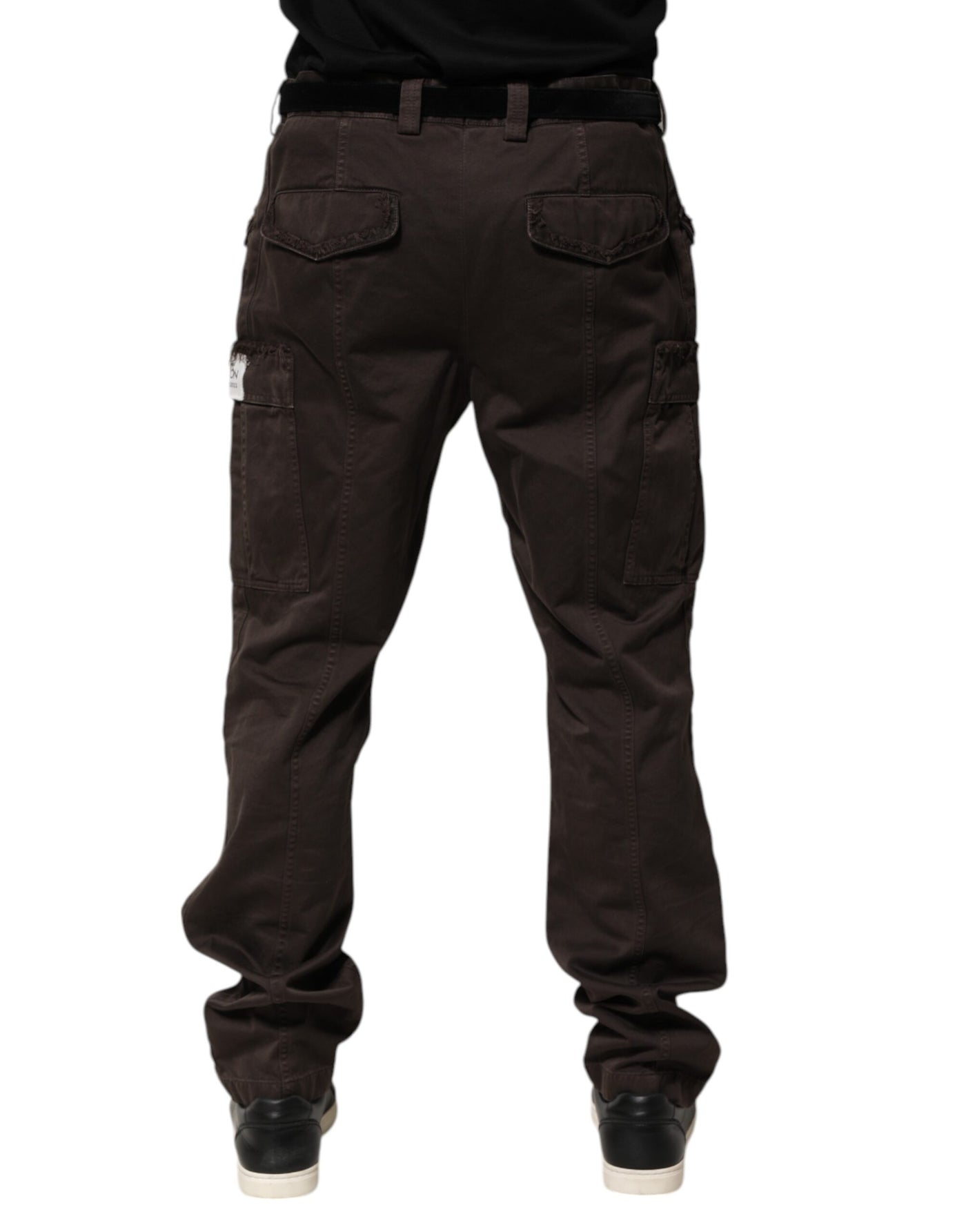 Dolce & Gabbana Braun Baumwolle Stretch Cargo Männer Hose Hose