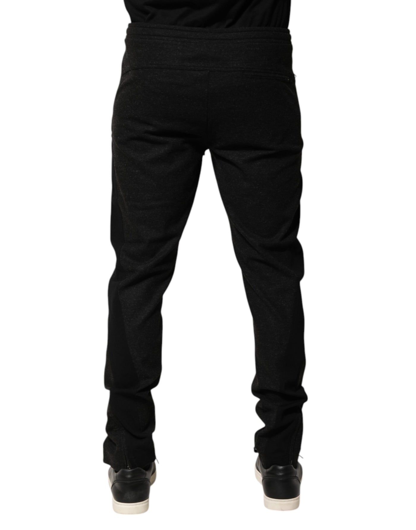 Dolce & Gabbana Schwarze Mergel-Jogginghose aus Wollmischung Hose