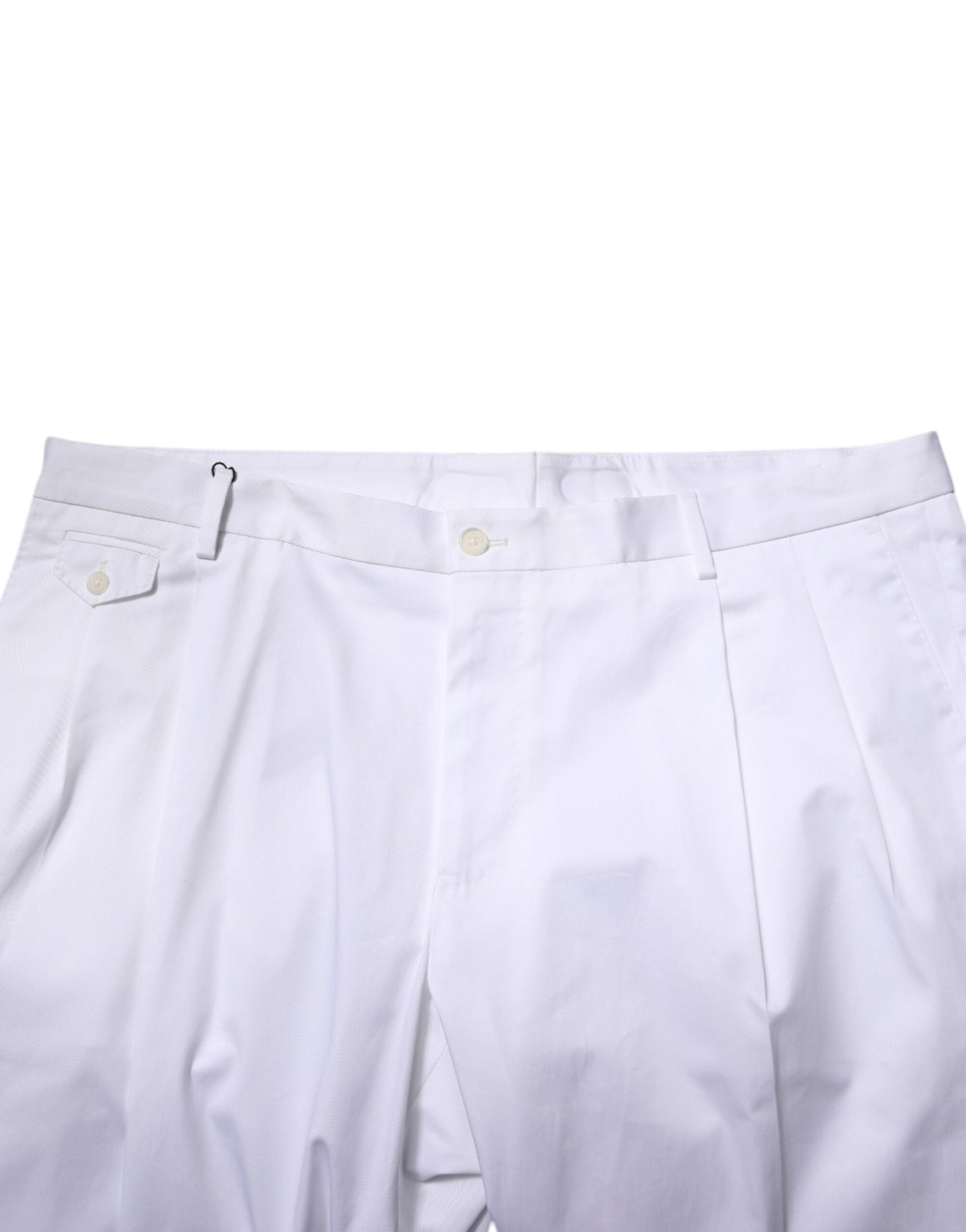 Dolce & Gabbana Weißes Baumwollkleid Schlanke formelle Hosenhose