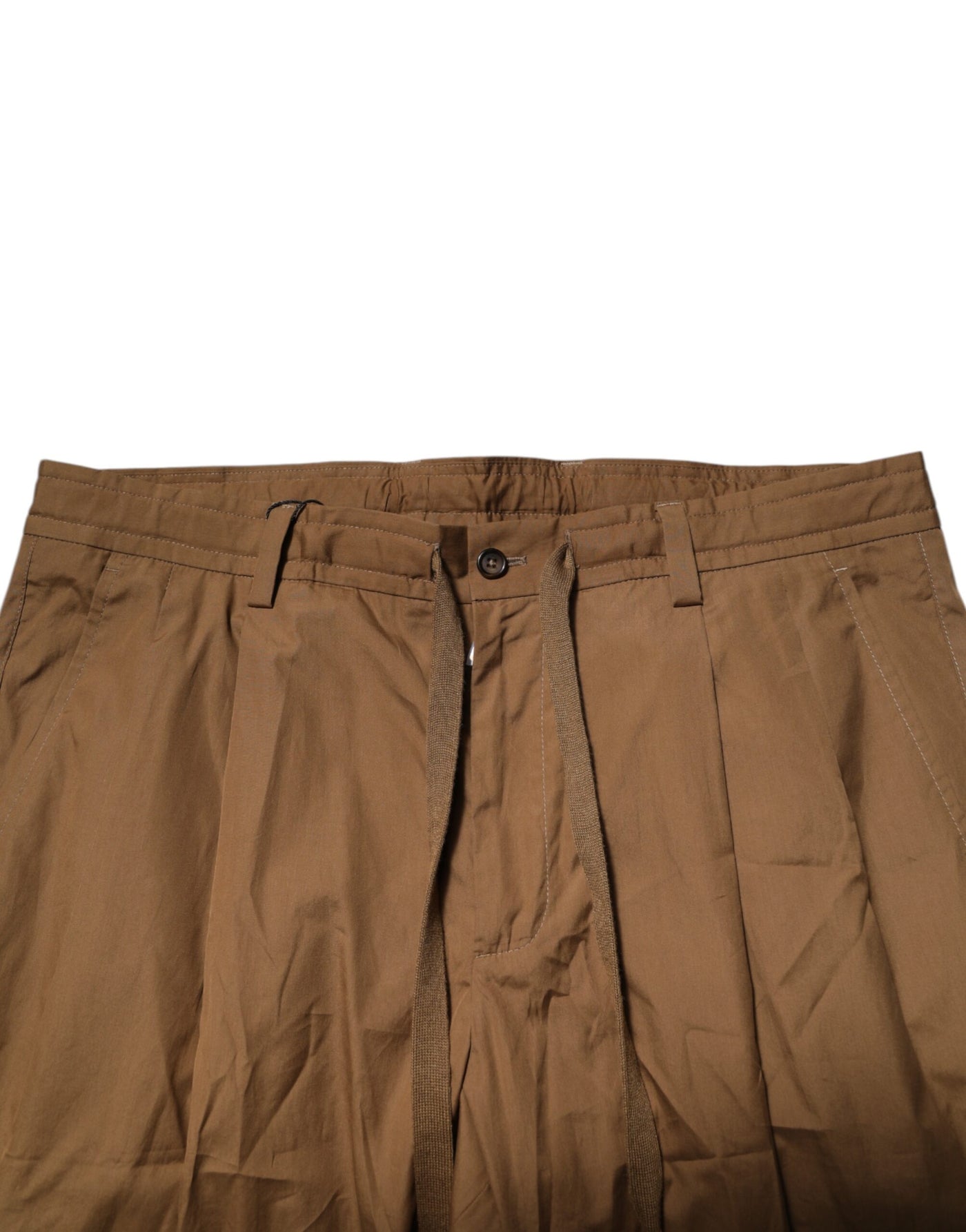 Dolce & Gabbana Braun Baumwolle Chino Mid Taille Männer Jogger Hosen