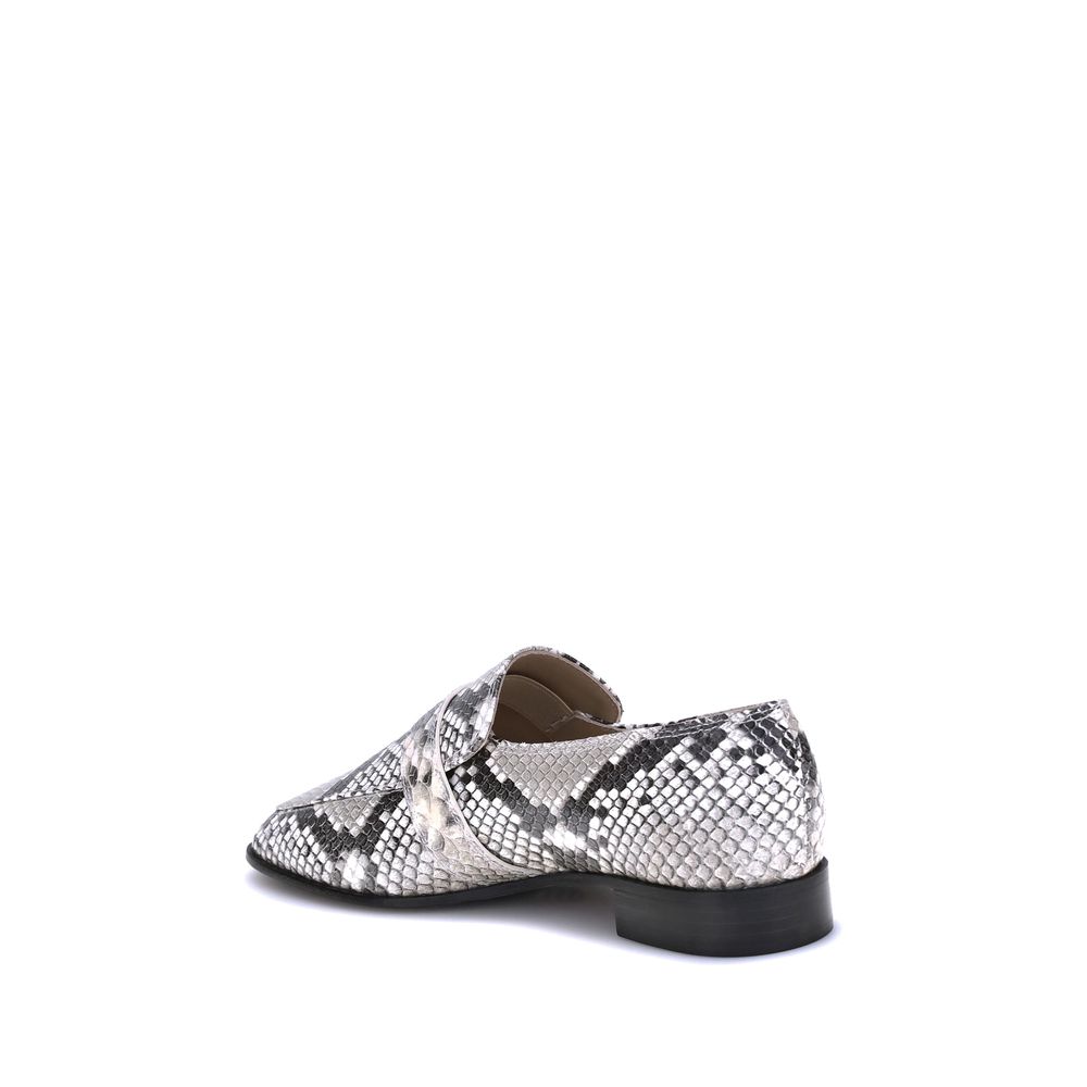 Ferragamo Loafers aus Leder mit Pythonmuster
