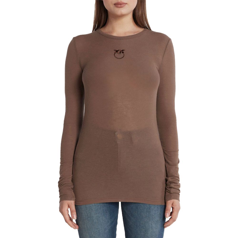 PINKO Brauner Viskose-Pullover