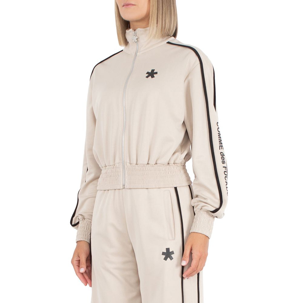 Comme Des Fuckdown Beigefarbener Baumwollpullover