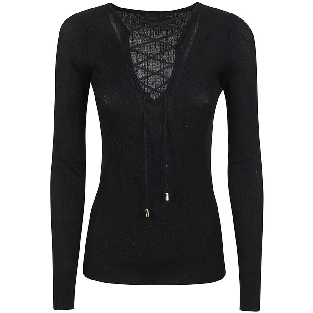 PINKO Schwarzer Viskose-Pullover