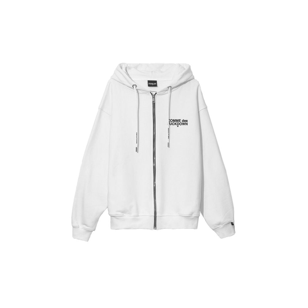 Comme Des Fuckdown Weißer Baumwollpullover