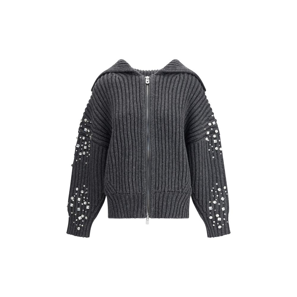 PINKO Strickjacke aus Wolle mit Strasssteinen