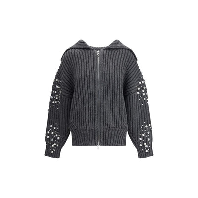 PINKO Strickjacke aus Wolle mit Strasssteinen