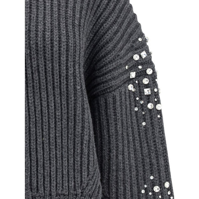 PINKO Strickjacke aus Wolle mit Strasssteinen