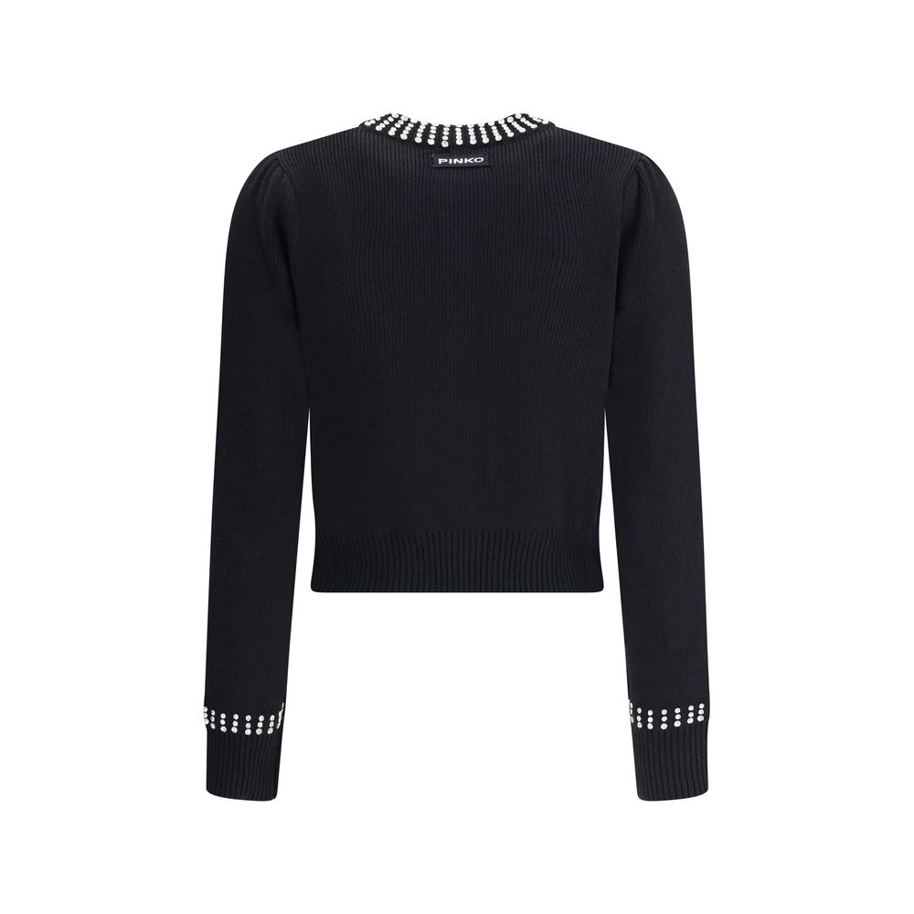 PINKO Strass-Stein-Strickjacke