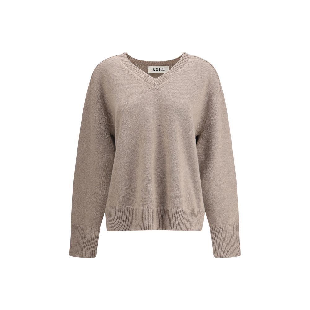 Rohe Pullover mit V-Ausschnitt aus Wolle