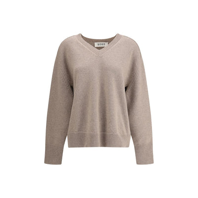 Rohe Pullover mit V-Ausschnitt aus Wolle