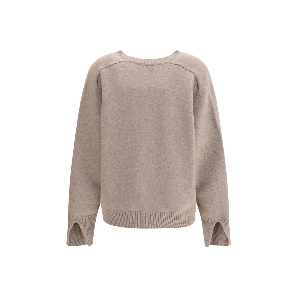 Rohe Pullover mit V-Ausschnitt aus Wolle