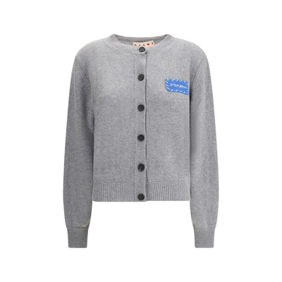 Marni Kaschmir-Strickjacke mit Aufnäher