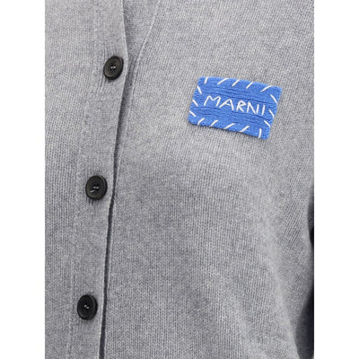 Marni Kaschmir-Strickjacke mit Aufnäher