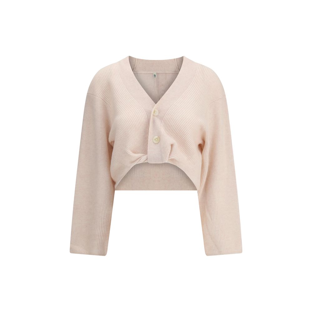 R13 Drapierte Strickjacke aus Kaschmir
