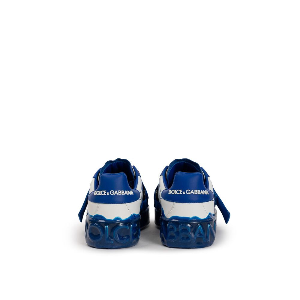 Dolce & Gabbana Weißes Leder Low Top