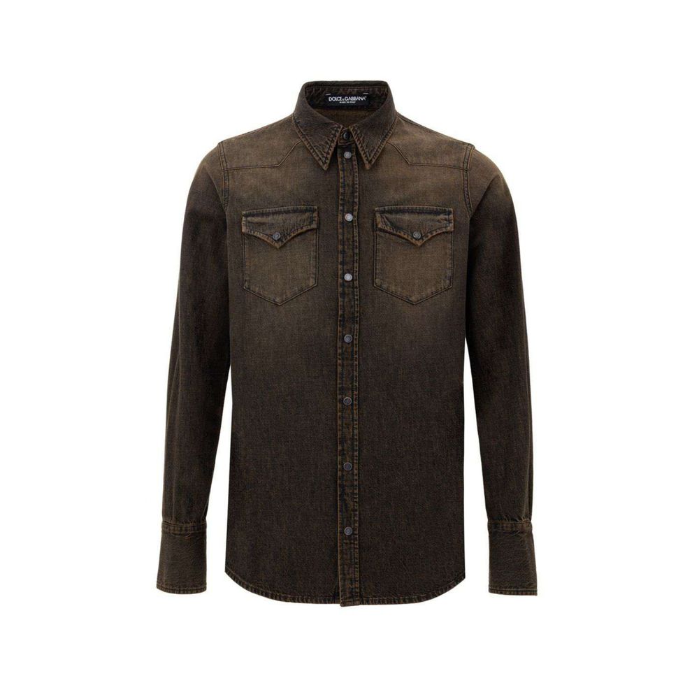 Dolce & Gabbana Brauner Baumwoll-Denim