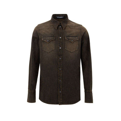 Dolce & Gabbana Brauner Baumwoll-Denim