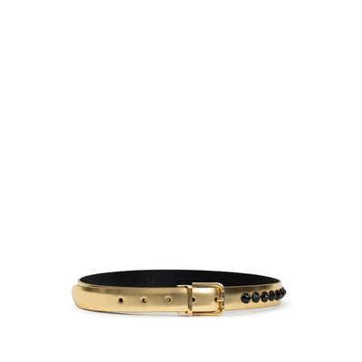 Dolce & Gabbana Goldfarbener Ledergürtel